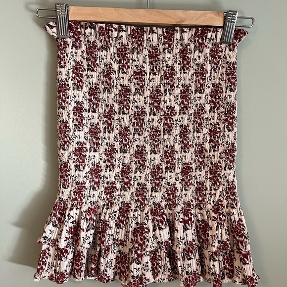 SIR. THE LABEL smocked ruffle floral skirt size small - Picture 2 of 8